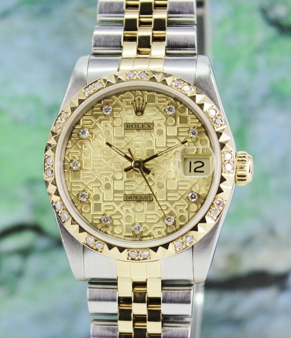 (image for) A ROLEX MID SIZE HALF GOLD OYSTER PERPETUAL DATEJUST / 68273